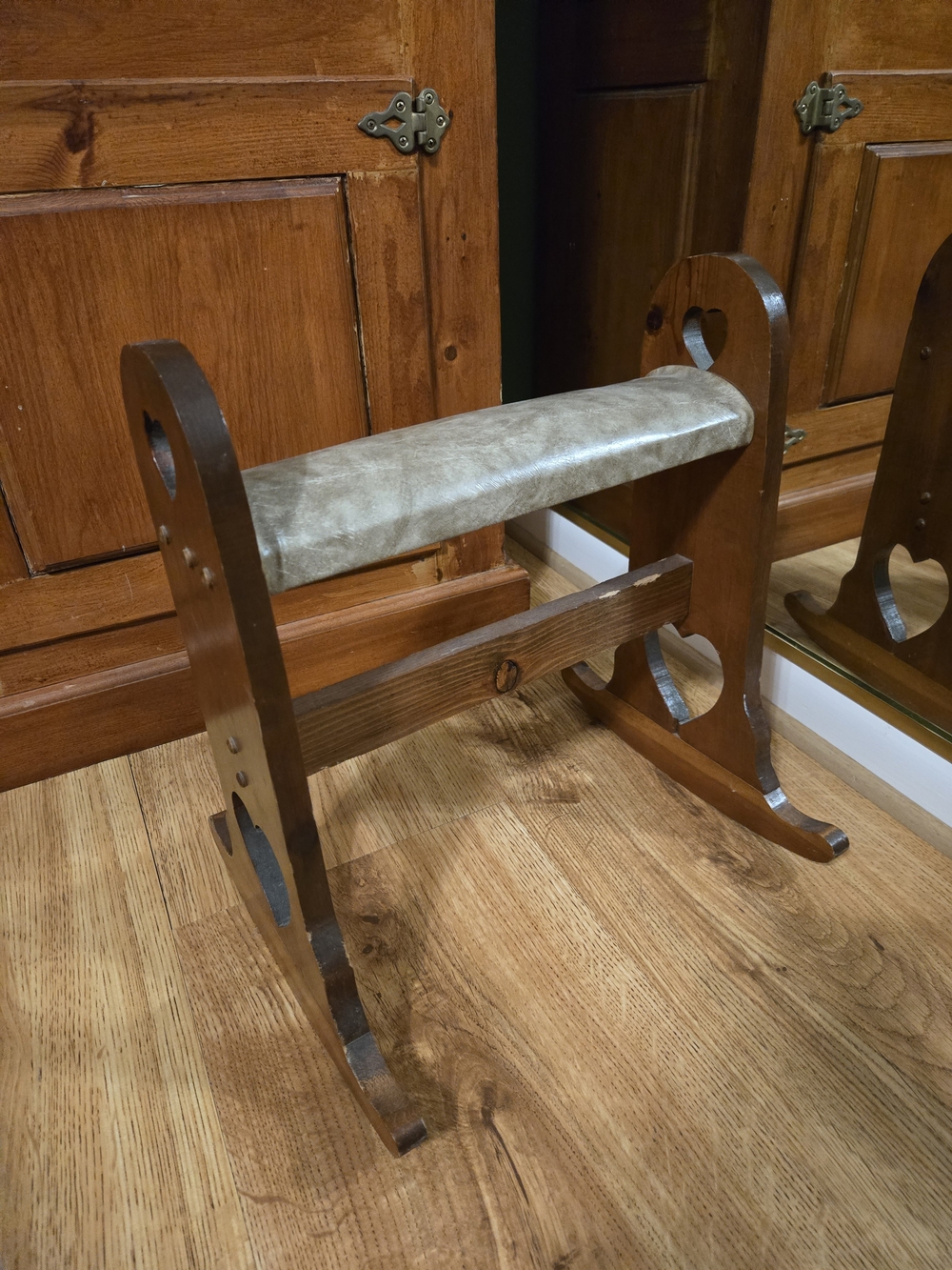 Wooden Rocking Foot Stool - Picture 3 of 6
